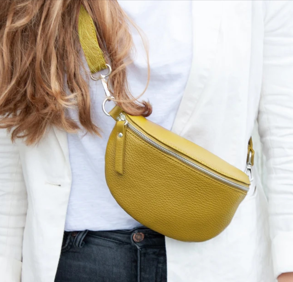 Leather Fanny/Bum bag mustard | Niche Handbags & Luggage