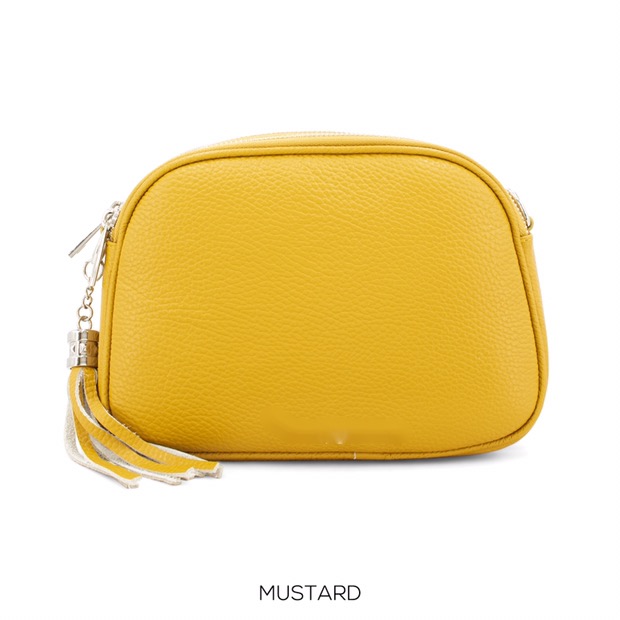 Mustard triple zip camera bag | Niche Handbags & Luggage