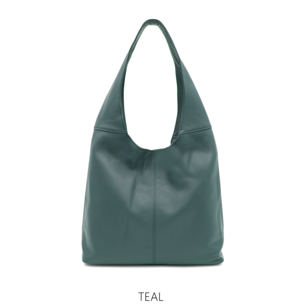 Teal Italian Leather hobo bag | Niche Handbags & Luggage